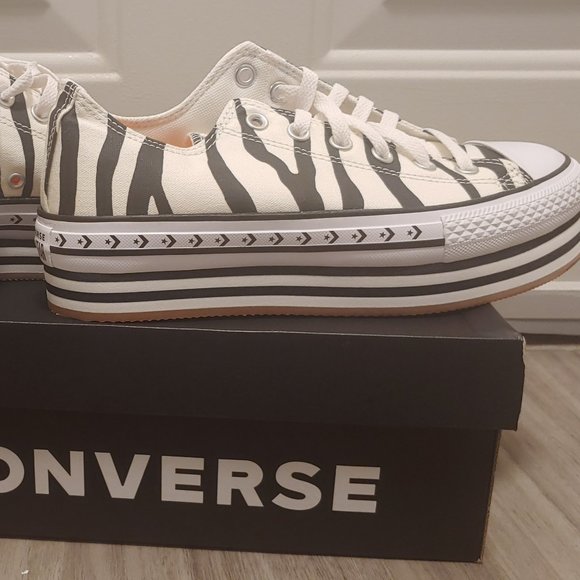 Converse Shoes - Converse Sneakers Zebra print Size 8.5